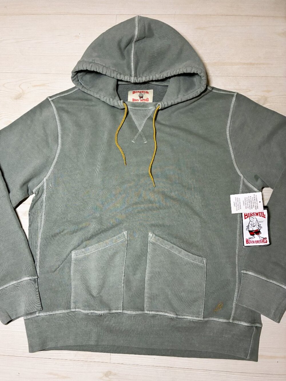 Birdwell Beach Britches Hoodie Sweatshirt XXL Sage Green 100% Cotton NWT
